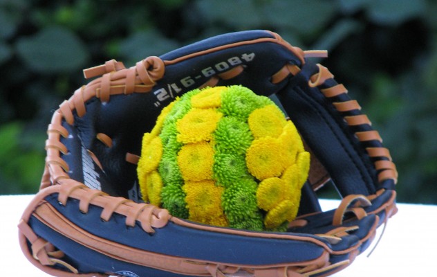 Floral Baseball Mitt