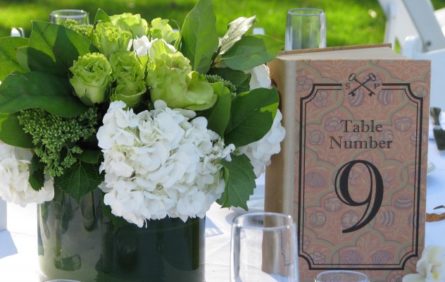 Vintage book table numbers