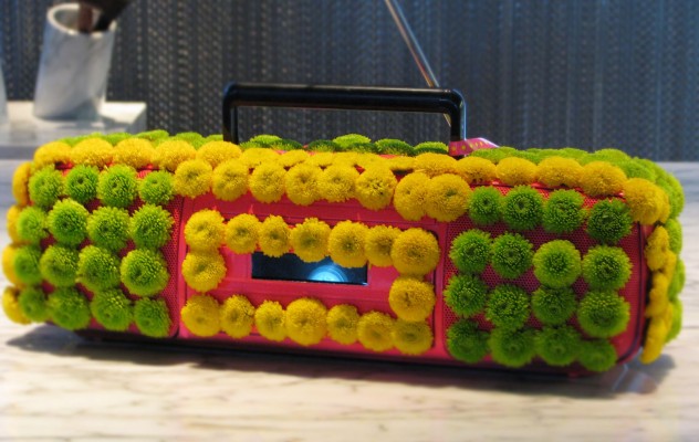 Floral boom box