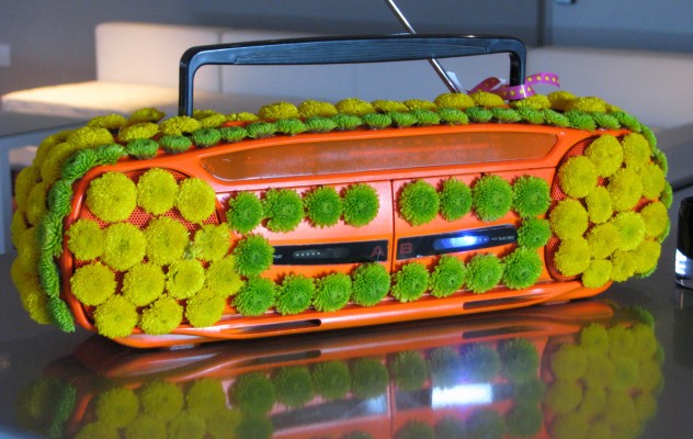 Floral boom box