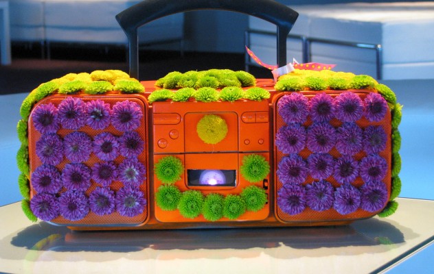Floral boom box